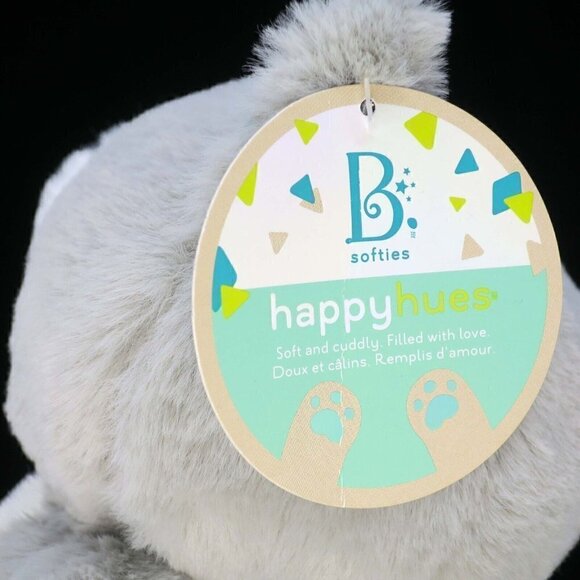 B. Toys Softies Plush Happyhues Cloudy Cosmos Gray Kitty Cat Lovey 12" NWT - Picture 3 of 4